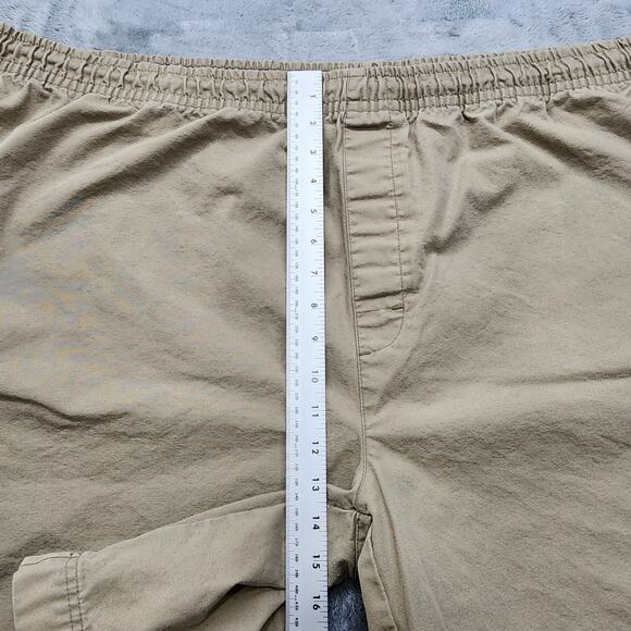 Vintage Reebok Shorts Mens 4XL Tan Khaki Cotton Cargo Pull On Casual Outdoors - Picture 6 of 9